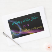 Neon Fireworks Wein, Water Bottle Labels Rechteckiger Aufkleber (Umschlag)