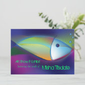 Neon Fish Art Gallery Einladung (Stehend Vorderseite)