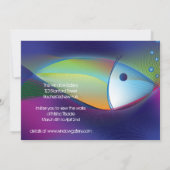 Neon Fish Art Gallery Einladung (Rückseite)