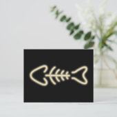 Neon Fish Bones Postkarte (Stehend Vorderseite)