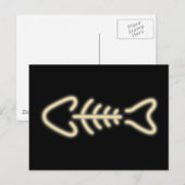 Neon Fish Bones Postkarte (Vorne/Hinten)