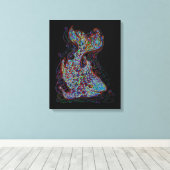 Neon Fish Leinwanddruck (Insitu (Holzboden))