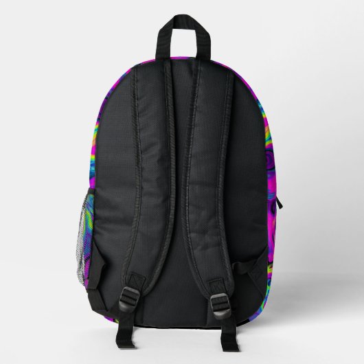 Neon Flame Gefärbte Krawatte Monogram Bedruckter Rucksack (Rückseite)