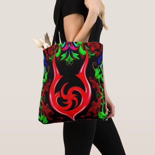 Neon Flame Mandala Pattern Tasche (Von Nahem)