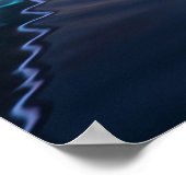 Neon Flamingo Sunset Marina Poster (Ecke)