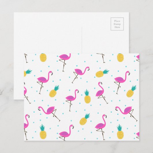 Neon Flamingos 2 2 Postkarte (Vorne/Hinten)