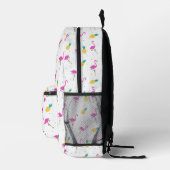 Neon Flamingos Bedruckter Rucksack (Rechts)