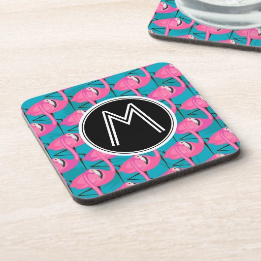 Neon Flamingos| Erste Schritte Getränkeuntersetzer (Linke Seite)