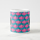 Neon Flamingos| Erste Schritte Jumbo-Tasse (Vorderseite)