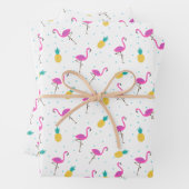 Neon Flamingos Geschenkpapier Set (Beispiel)