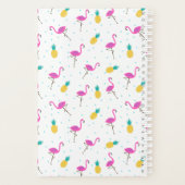 Neon Flamingos | Monogramm Planer (Rückseite)