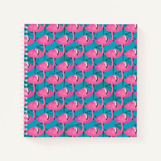 Neon Flamingos Notizbuch (Vorderseite)