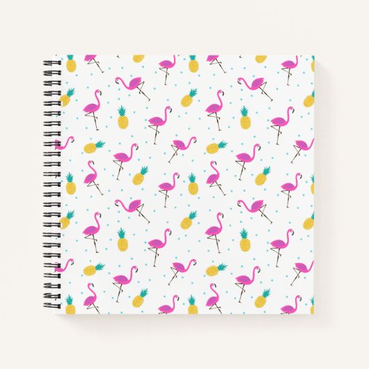 Neon Flamingos Notizbuch (Vorderseite)