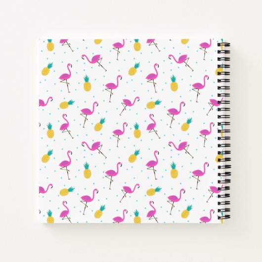 Neon Flamingos Notizbuch (Rückseite)