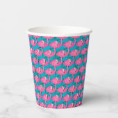 Neon Flamingos Pappbecher (Rückseite)