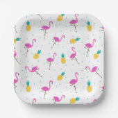 Neon Flamingos Pappteller (Vorderseite)