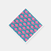 Neon Flamingos Serviette (Ecke)