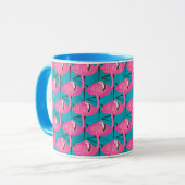 Neon Flamingos Tasse (Vorderseite Links)