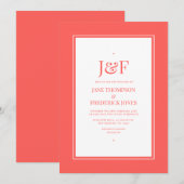 Neon Flare Wedding Einladung (Vorne/Hinten)