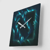 Neon flash Supernova modern Quadratische Wanduhr (Winkel)