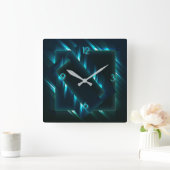 Neon flash Supernova modern Quadratische Wanduhr (Zuhause)