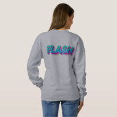 Neon-Flash-Text Pop-Art-Grafik Sweatshirt (Schwarz voll)