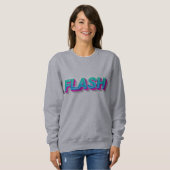 Neon-Flash-Text Pop-Art-Grafik Sweatshirt (Vorne ganz)