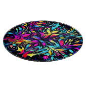 Neon Floral Burst Art Schneidebrett (Ecke)