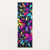 Neon Floral Burst Art Yogamatte (Vorderseite)