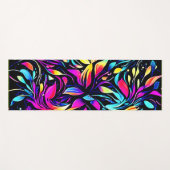 Neon Floral Burst Art Yogamatte (Vorderseite (Horizontal))