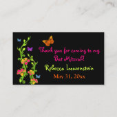 Neon Floral, Butterfly Platzkarte & Gefallen Tag (Rückseite)