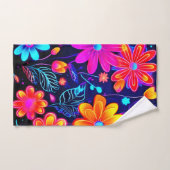 Neon Floral Fantasy Badhandtuch Set (Handtuch)