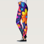Neon Floral Fantasy Leggings (Links)