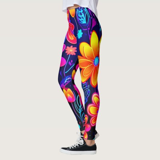 Neon Floral Fantasy Leggings (Links)