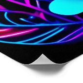 Neon Floral Fantasy Poster (Ecke)