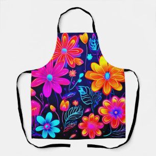 Neon Floral Fantasy Schürze