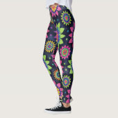 Neon Floral Mandalas Seamless Pattern Leggings (Links)