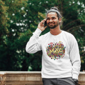 Neon Floral Musiknote Shirt - Farbenfrohe Sublimat