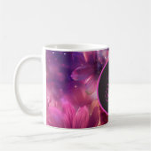 Neon Floral Muster mit Monogramm Kaffeetasse (Links)