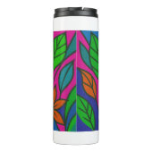 Neon Floral Pattern - Dicke farbige Blume Tasse (Rückseite)