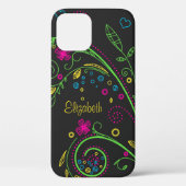 Neon Floral personalisieren Case-Mate iPhone Hülle (Rückseite)