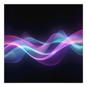 Neon Flow - Futuristische Abstrakte Wave Art Fotodruck