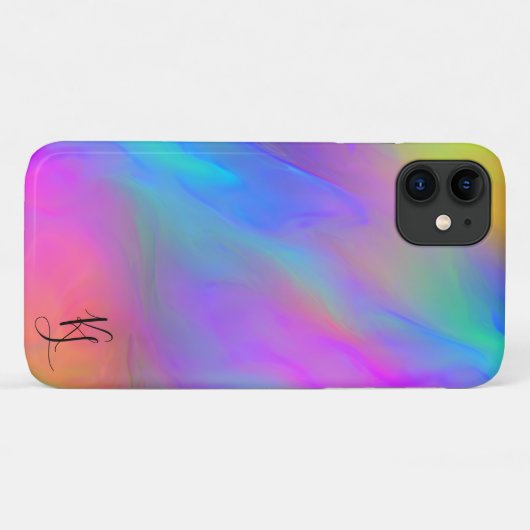 Neon Flow Personalisiert Phone Case (Rückseite (Horizontal))