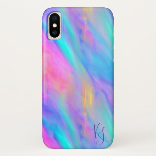Neon Flow Personalisiert Phone Case (Rückseite)