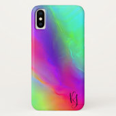 Neon Flow Personalisiert Phone Case (Rückseite)