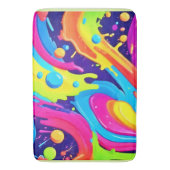 Neon Fluid Art Badematte (Vorderseite Vertikal)