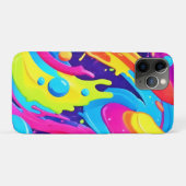 Neon Fluid Art Case-Mate iPhone Hülle (Rückseite (Horizontal))