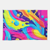 Neon Fluid Art Geschirrtuch (Horizontal)