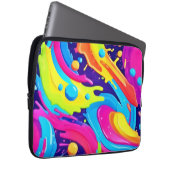 Neon Fluid Art Laptopschutzhülle (Vorne Rechts)