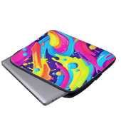 Neon Fluid Art Laptopschutzhülle (Vorne Knopf)